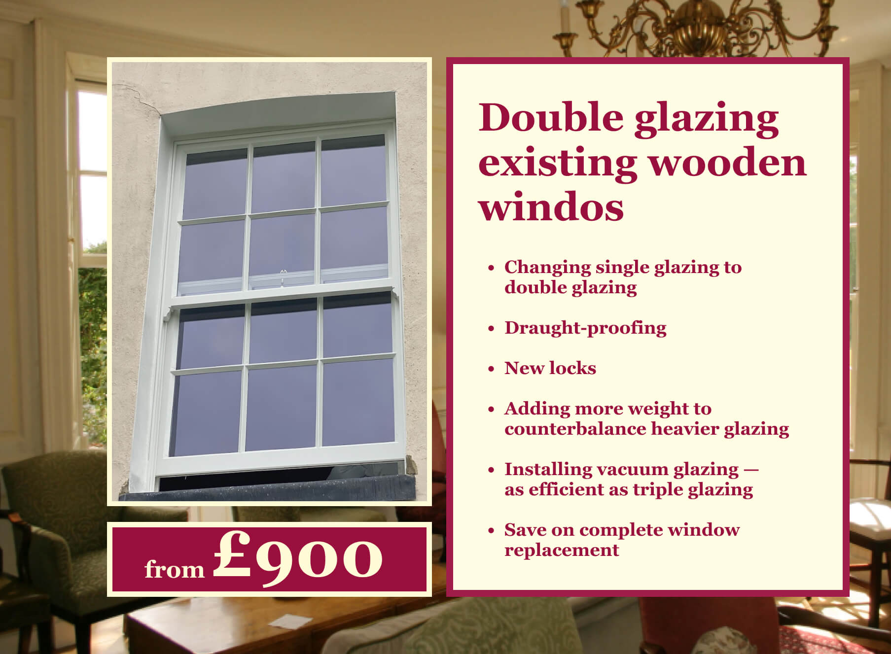 Sash window double glazing