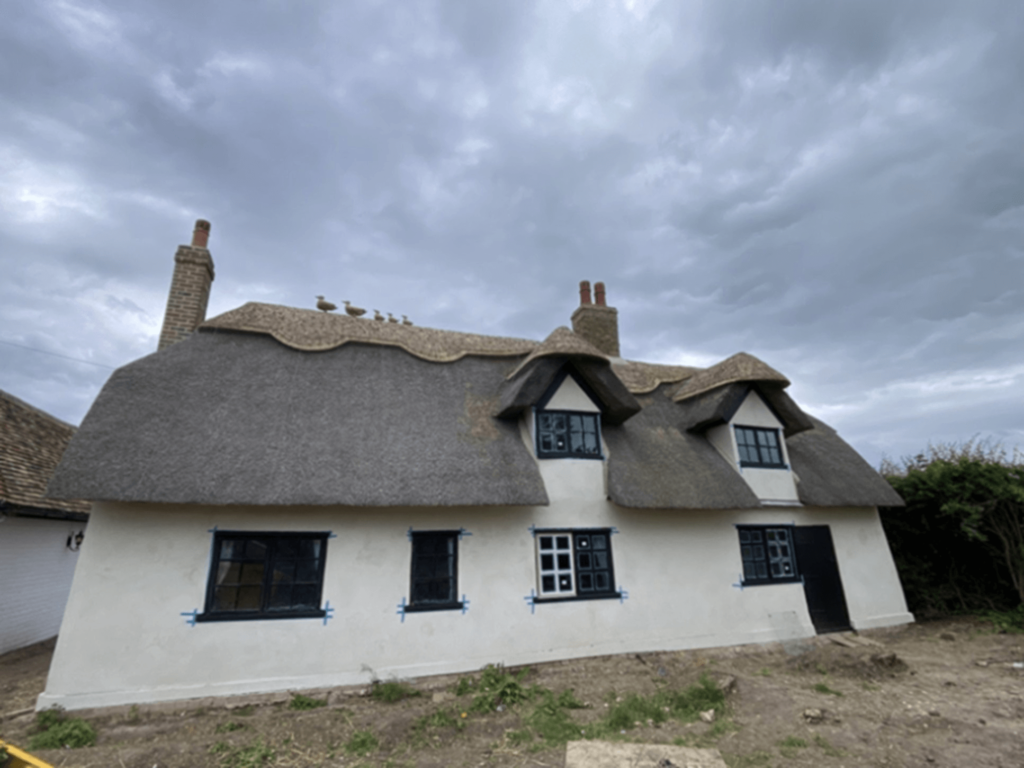 double glazing process of old cottage windows