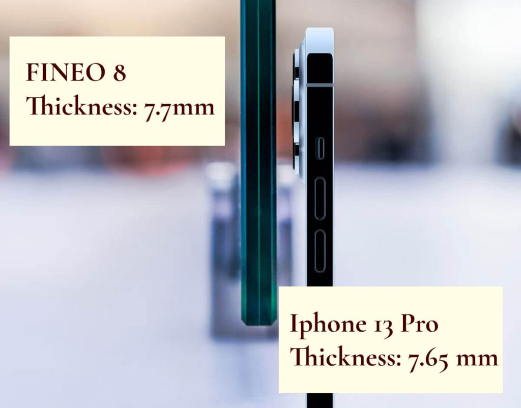 FINEO glass is its thickness