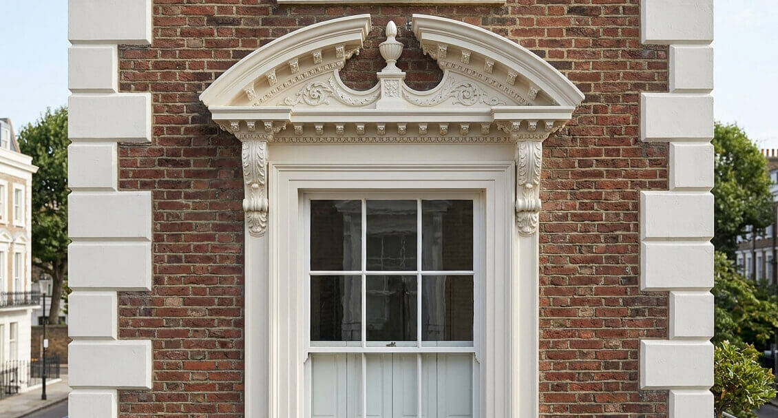 Open–topped pediment