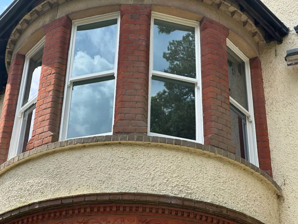 double glazes sash windows in bishops stortford paintwork finish