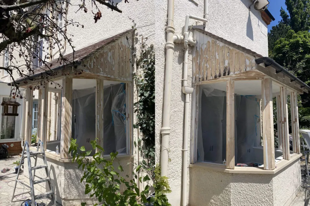 wooden bay window repair