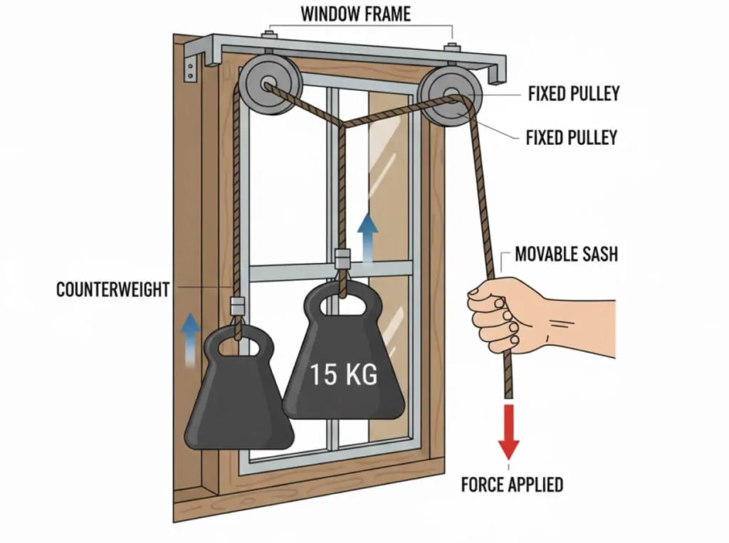 weight-and-pulley system